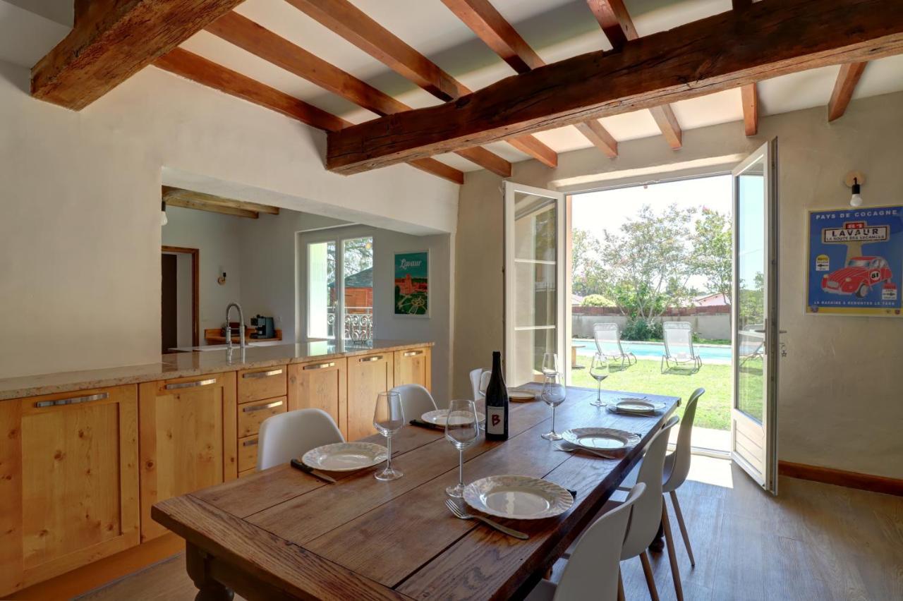 Gîte la grappe Occitane - 14 personnes - piscine privée Ambres Exterior foto