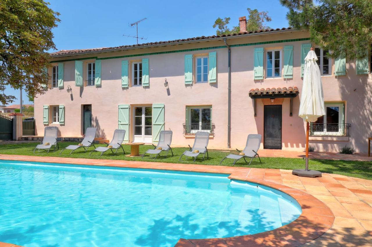 Gîte la grappe Occitane - 14 personnes - piscine privée Ambres Exterior foto